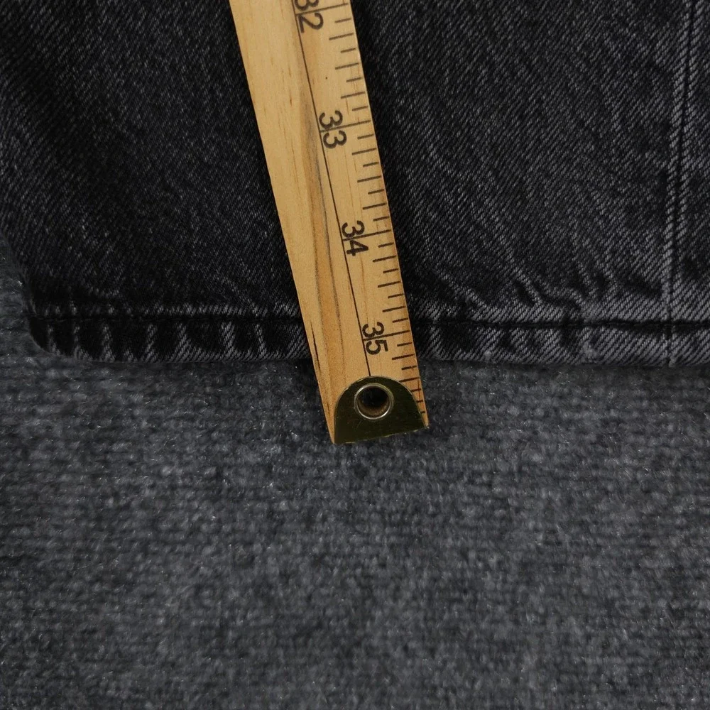 Levis 501 Jeans Mens 34x35* Washed Black Button Fly Straight Leg Cotton Denim - Picture 8 of 13